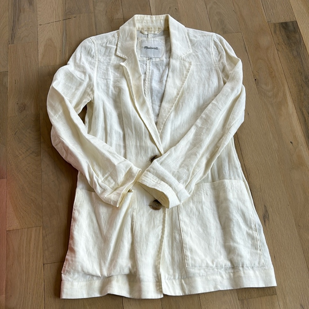 Madewell linen blazer coat